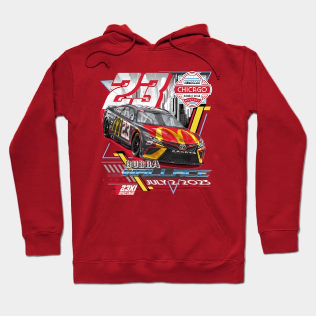 Bubba Wallace 23XI Grant Park 220 Hoodie by art.Hamdan